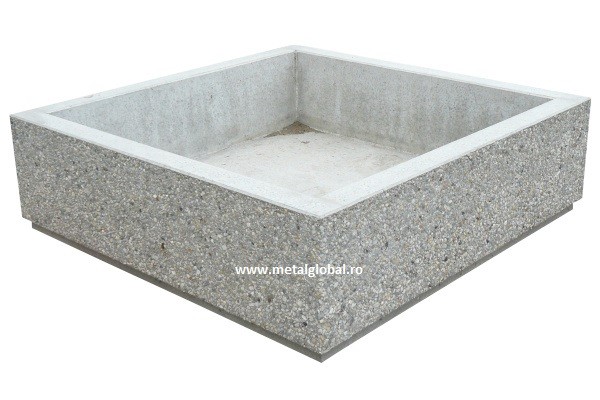 Ghiveci din beton patrat Ghiveci din beton patrat